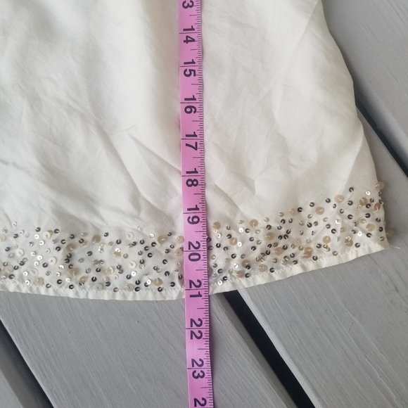 XS Old Navy cream top w sequins - Picture 9 of 13